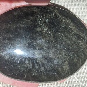 Goldsheen Obsidian Palm Stone Crystal from Mexico